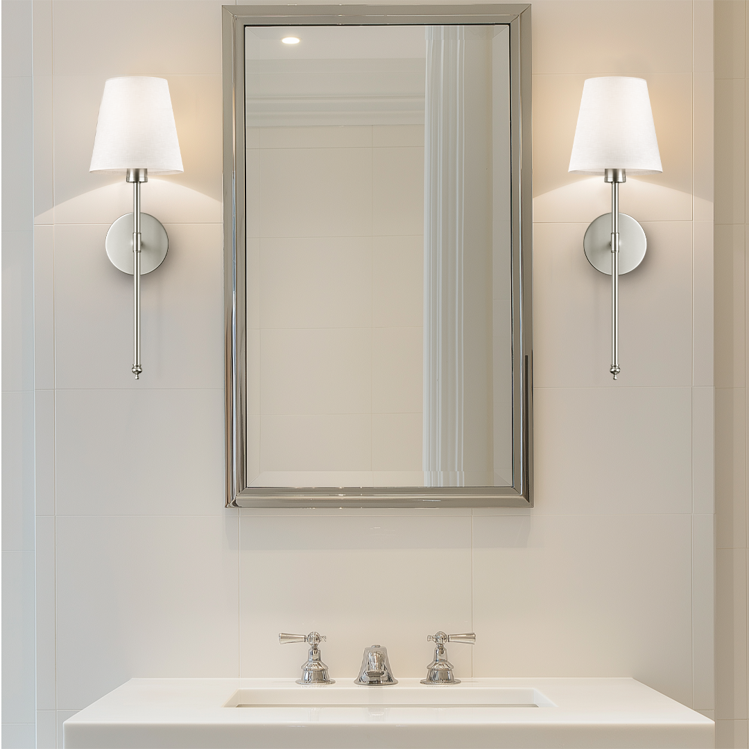 Cordless Fabric Wall Sconce Set of Two
