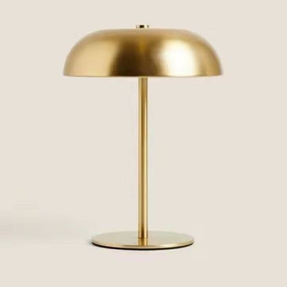 Gold cordless touch-control table lamp