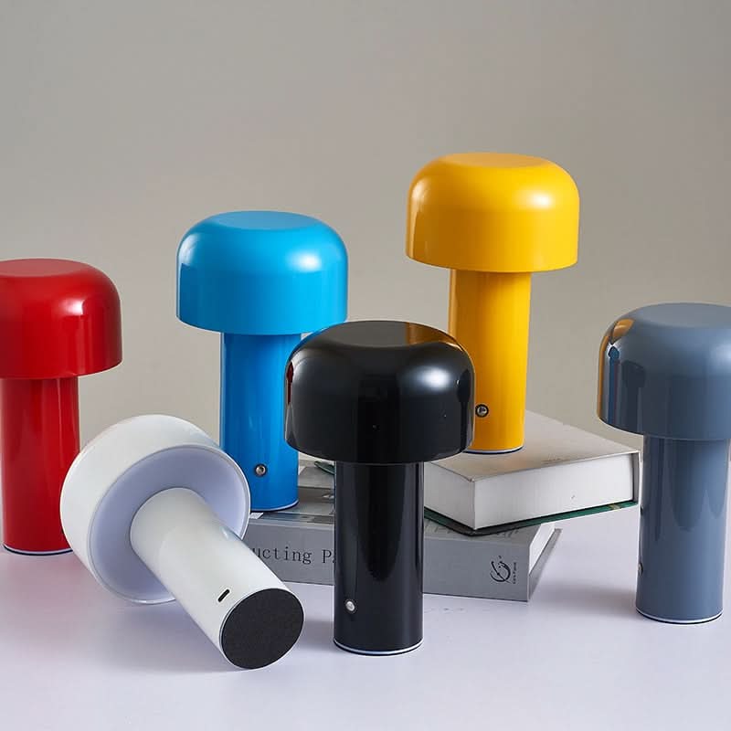 Mushroom lamps with lights off and on