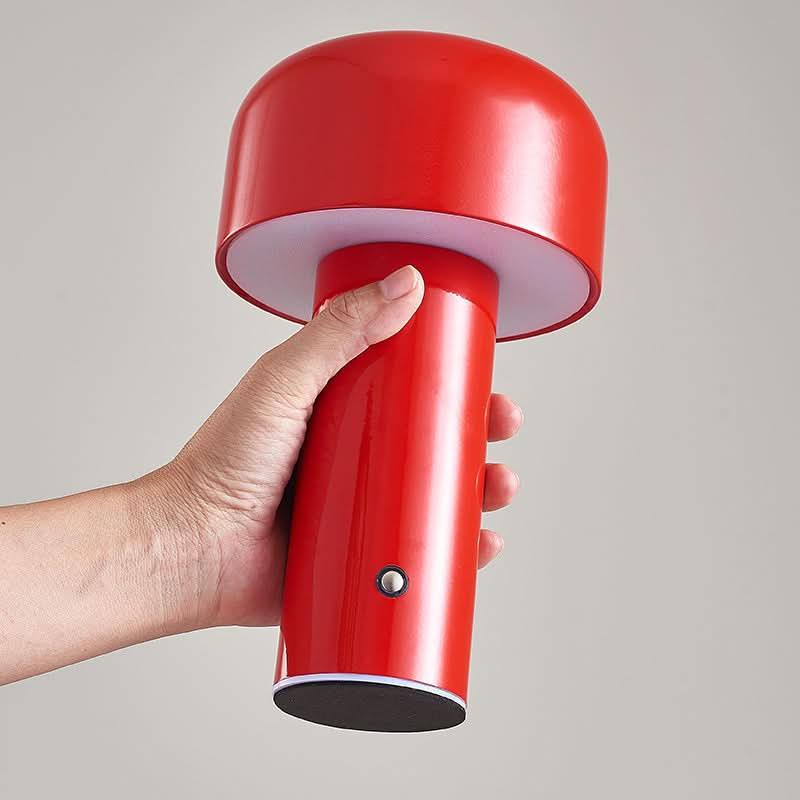 Red rechargeable mushroom lamp