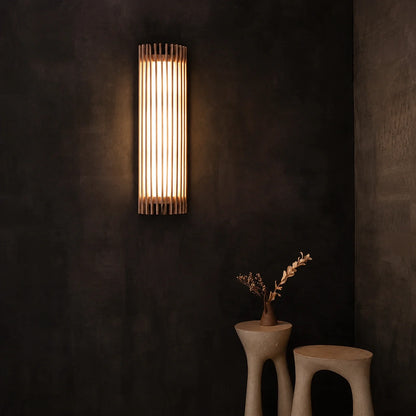 Wabi-Sabi Wood and Acrylic LED Wall Sconce