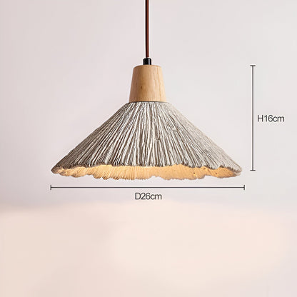 Cream pendant dimensions of 26cm diameter and 16cm height