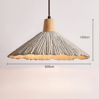 Cream pendant dimensions of 35cm diameter and 20cm height