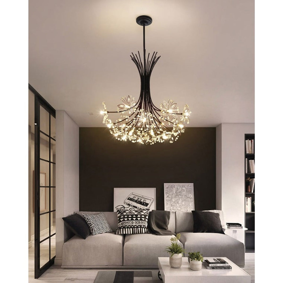 Crystal Flower Bouquet Chandelier