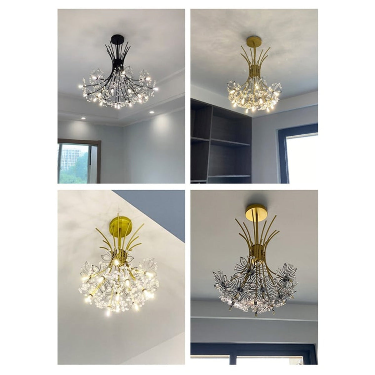 Crystal Flower Bouquet Chandelier