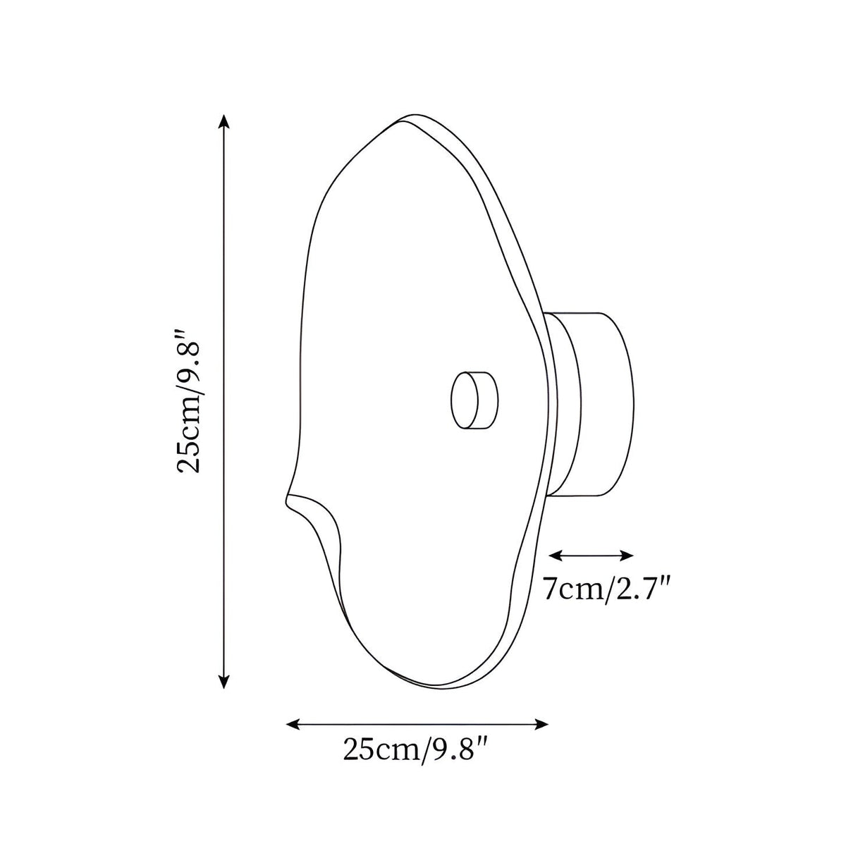 Curved Glass Wall Light with Sculpted Petal Shade
