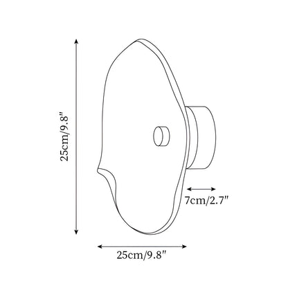 Curved Glass Wall Light with Sculpted Petal Shade