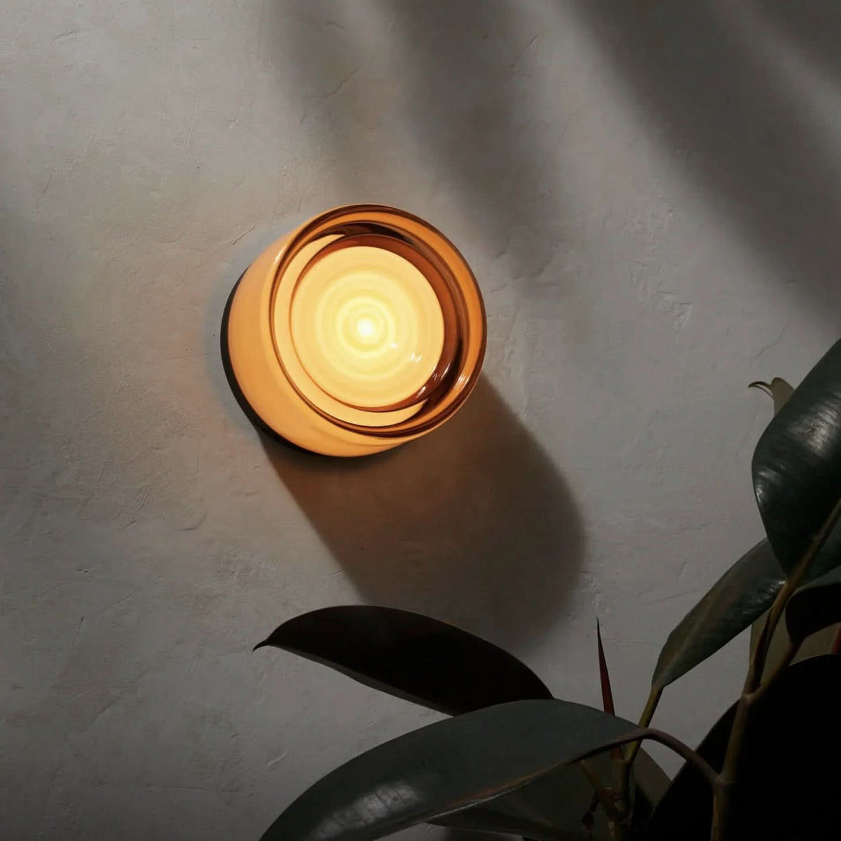 Modern round glass LED wall light