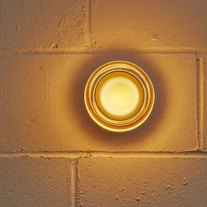Indoor LED wall sconce with glass shade
