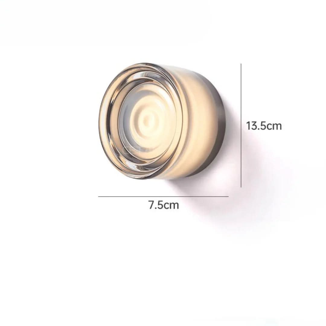 Round modern wall light with dimmable LED