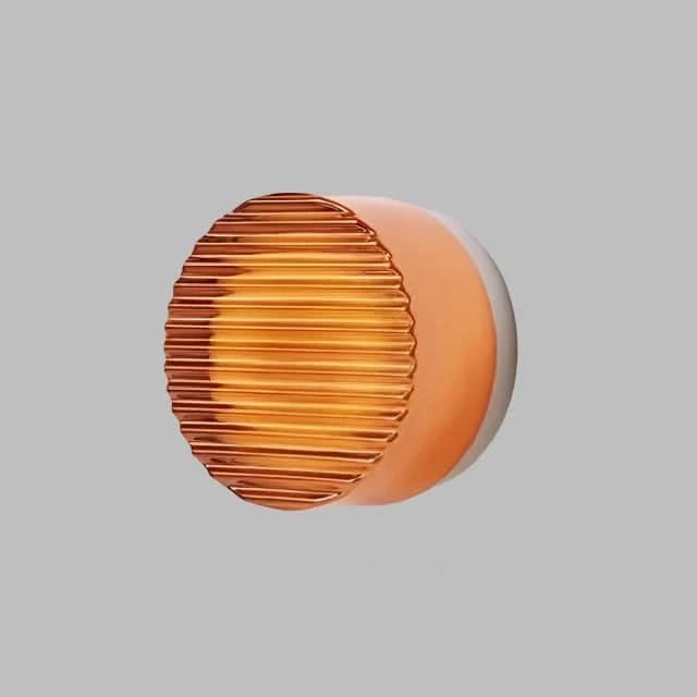 Modern glass wall sconce with integrated LED lighting