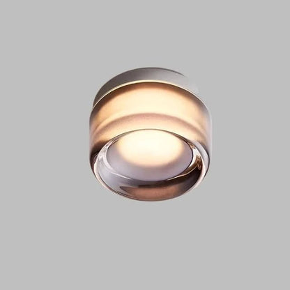 Dimmable LED wall sconce with circular glass shade