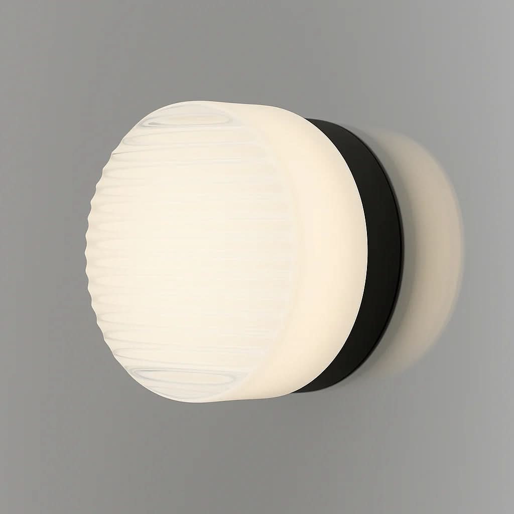Modern LED wall sconce with glass shade