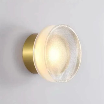 Glass wall light with dimmable integrated LED