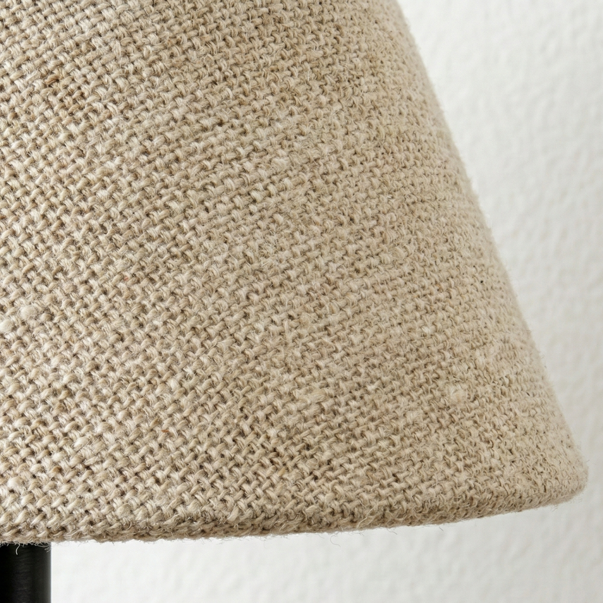 Fabric Wall Light with Tapered Shade and Black Arm — product view 4