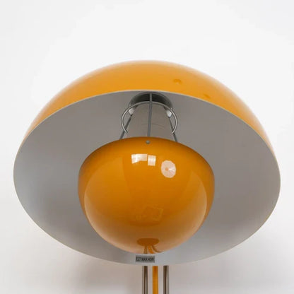 Yellow double-dome shade detail