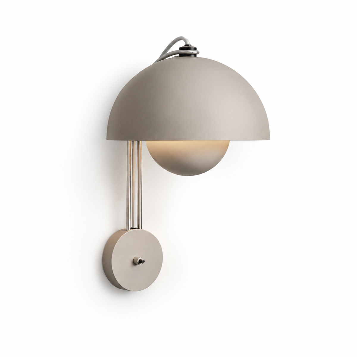 Matte Black Flowerpot-style wall lamp