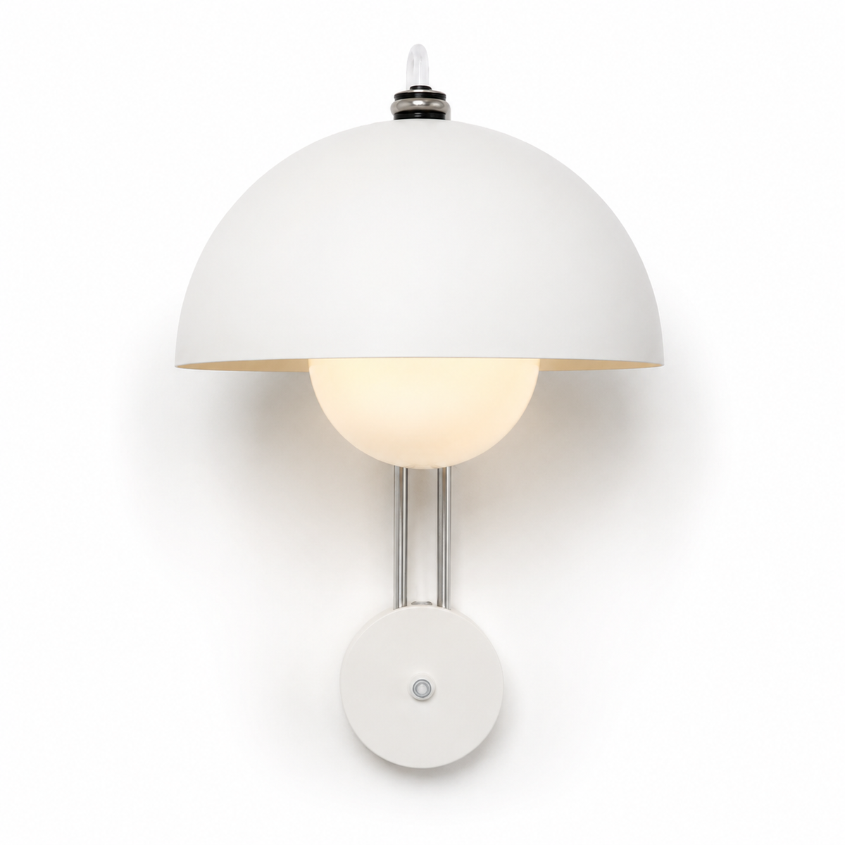 Matte White Flowerpot-style wall lamp