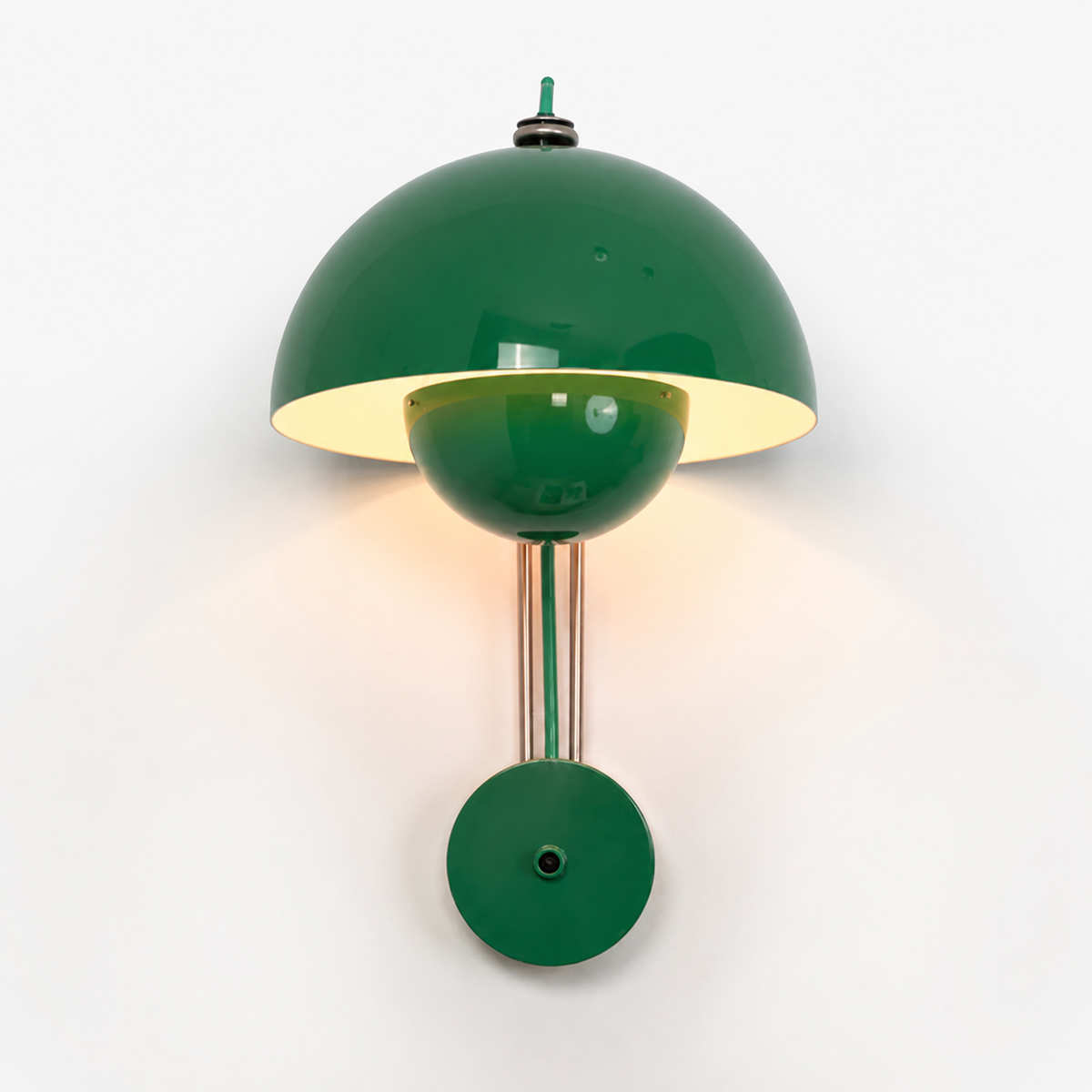 Green double-dome wall light