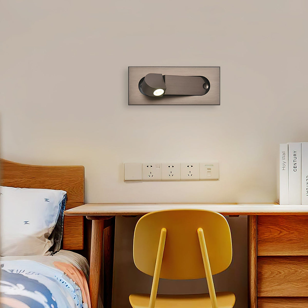 Foldaway Aluminium Reading Wall Light — product view 5