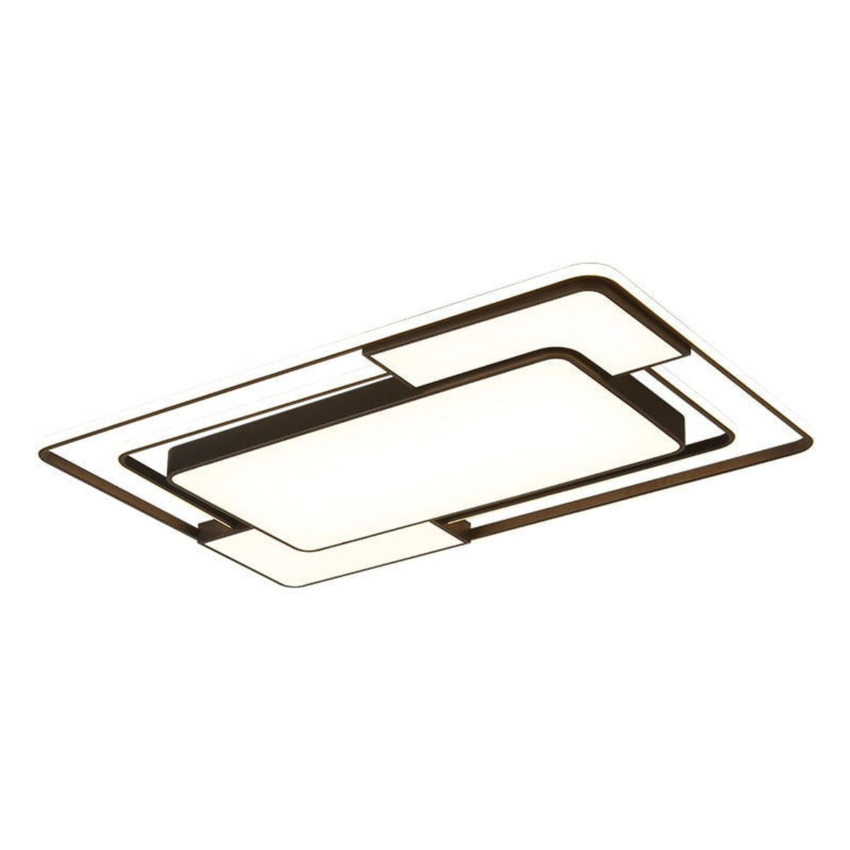 Geometric LED Ceiling Light with Layered Frame