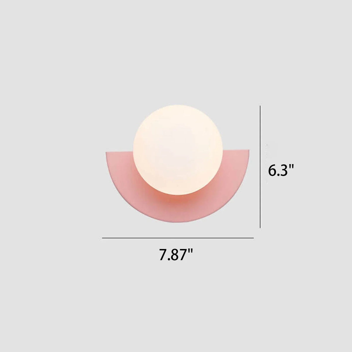 Half-Moon Opal Globe Wall Light