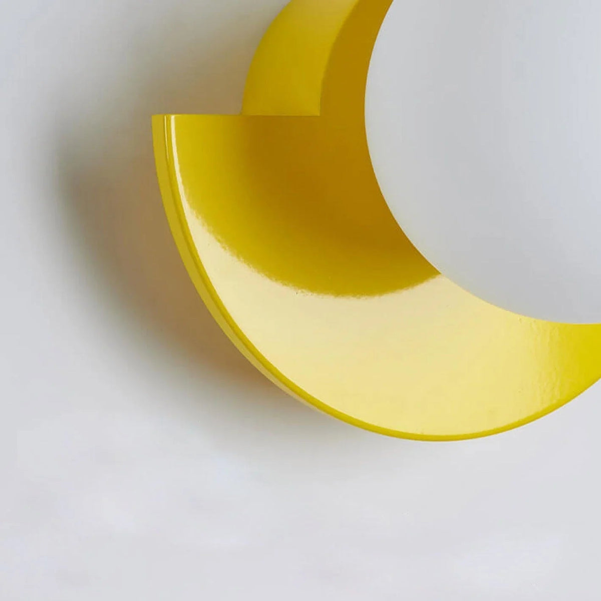 Half-Moon Opal Globe Wall Light