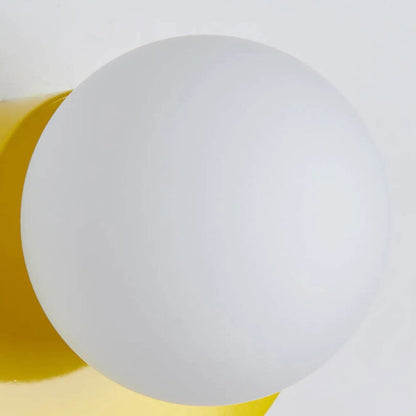 Half-Moon Opal Globe Wall Light
