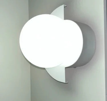 Half-Moon Opal Globe Wall Light