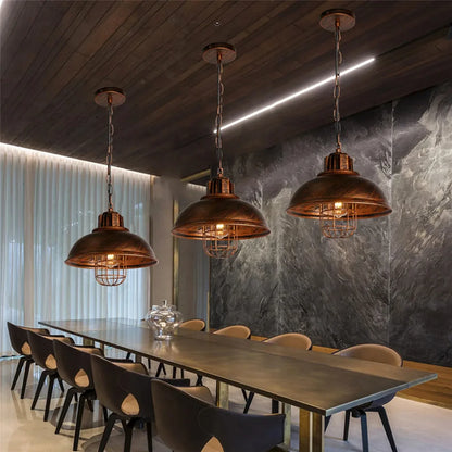 Vintage Industrial Dome Pendant Light
