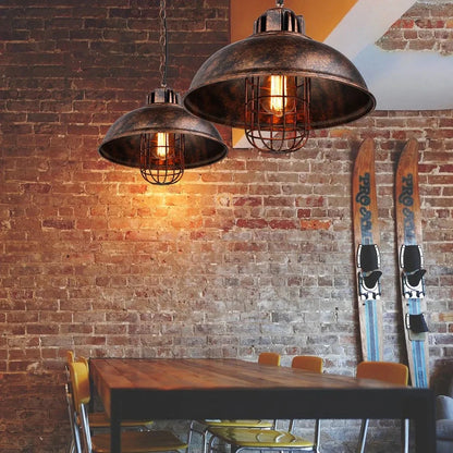 Vintage Industrial Dome Pendant Light
