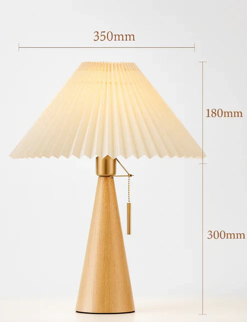 Wooden pleated lamp dimensions