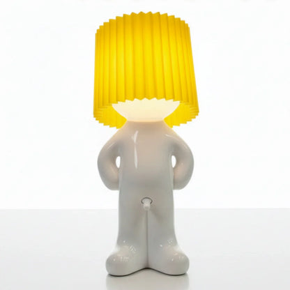 Larry table lamp with yellow shade