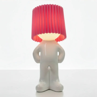 Larry table lamp with pink shade