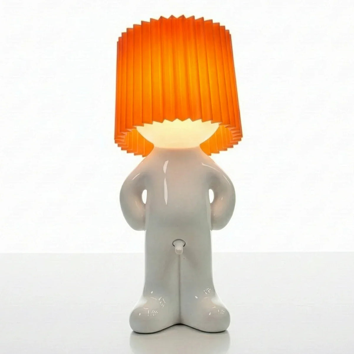 Larry table lamp with orange shade