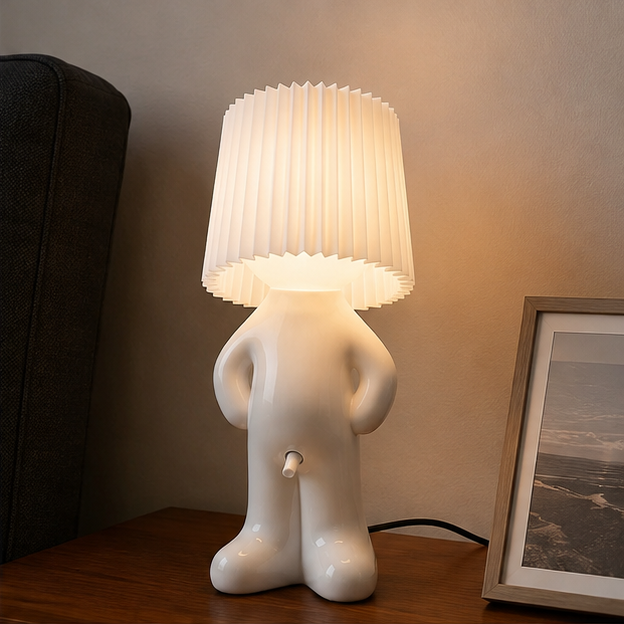 Larry table lamp with white shade