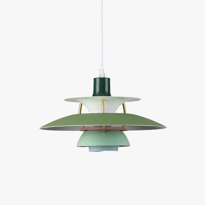 Green layered pendant shade