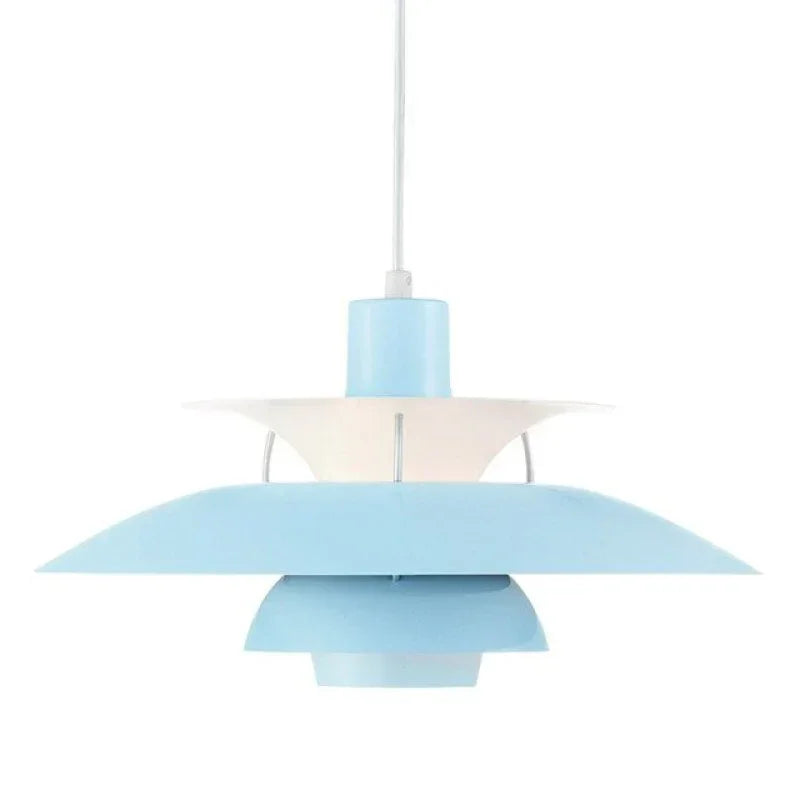 Light blue layered pendant