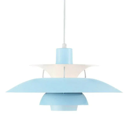 Light blue layered pendant