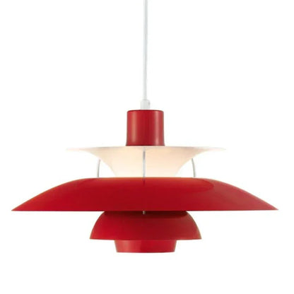 Red layered metal pendant