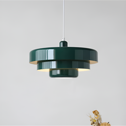 Green layered pendant shade