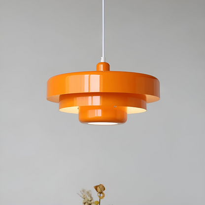 Orange layered pendant shade