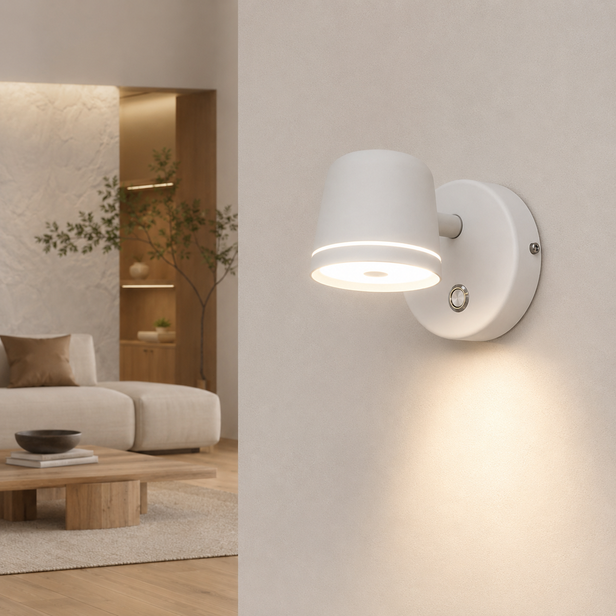 LED bedside wall light for bedroom