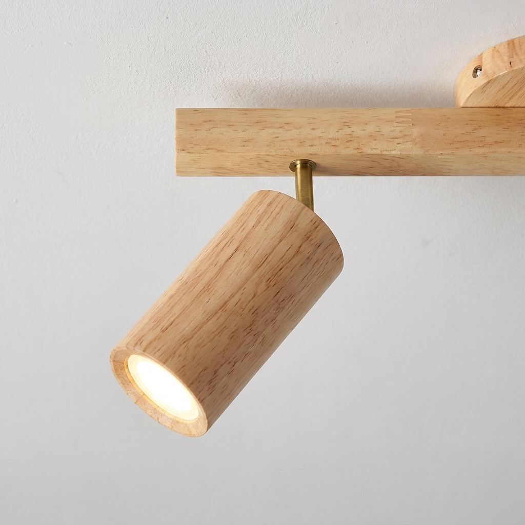 Log-style ceiling spotlight with adjustable heads