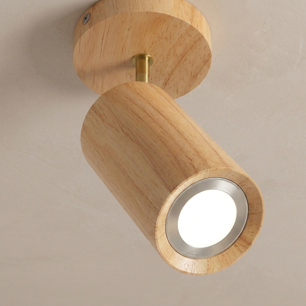 Log-style ceiling spotlight with adjustable heads