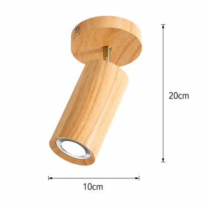 Log-style ceiling spotlight with adjustable heads