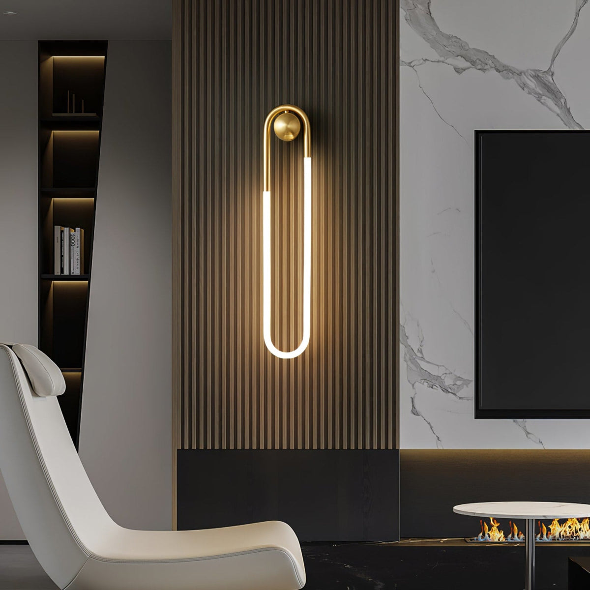 Loop LED Wall Light with Globe Detail