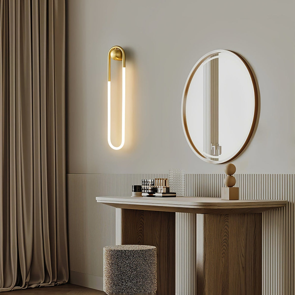 Loop LED Wall Light with Globe Detail