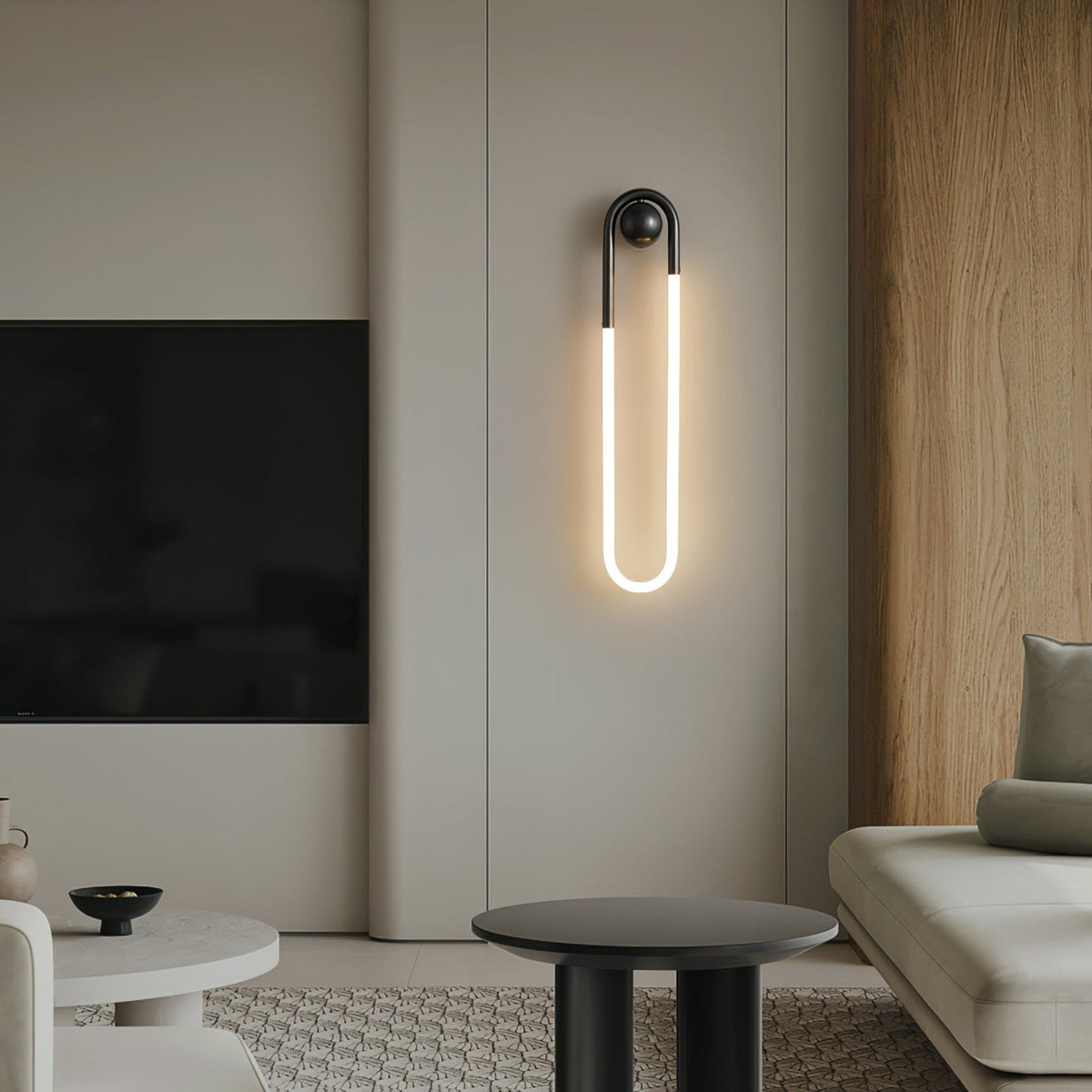 Loop LED Wall Light with Globe Detail
