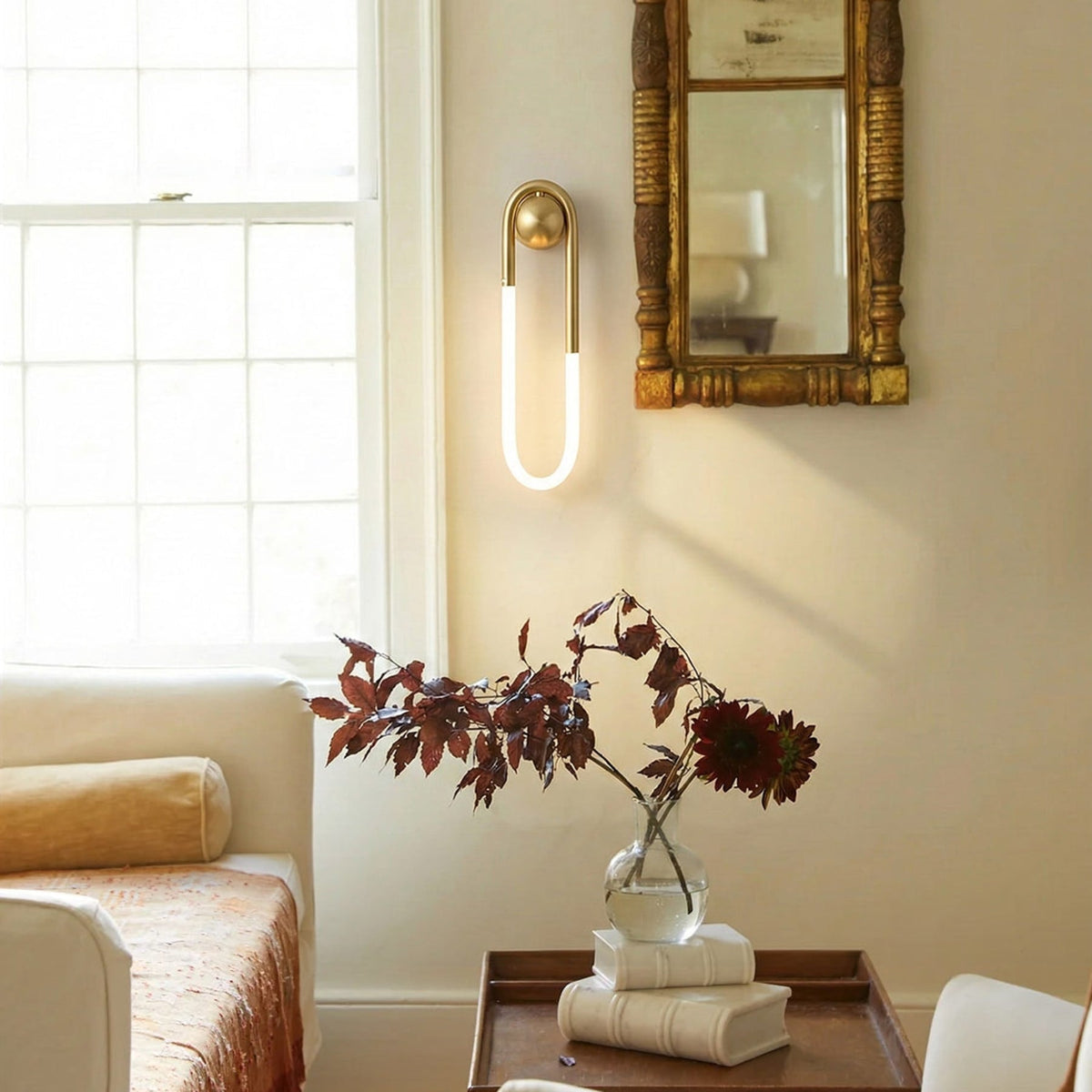 Loop LED Wall Light with Globe Detail